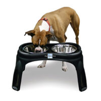 Comedero Doble Elevado Hueso 12"