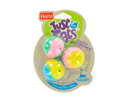 Juguete Gato Pelotas Brillantes Sparkle X 3