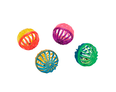Juguete Gato Rascals Pelotas X 4 Sonajero