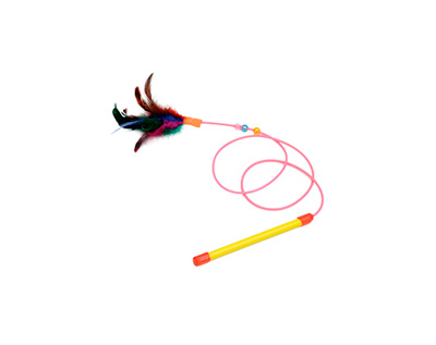Juguete Gato Rascals Vara Larga Pluma
