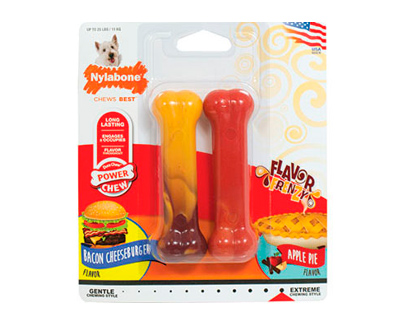 Nylabone Dura Chew Frenzy Twin X 2 Tocino- Manzana Small