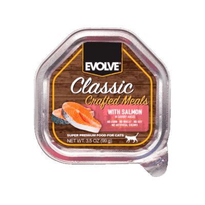 Evolve Classic Bandeja Gato Crafted Meals Salmon