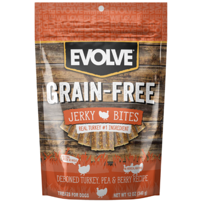 Evolve Dog Snack Grain Free Jerky Turkey- Pavo