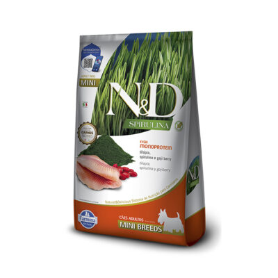 N&D Dog Spirulina Adult. Mini Tilapia