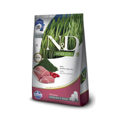 N&D Dog Spirulina Puppy MD/MX Suino x 10.1 kg
